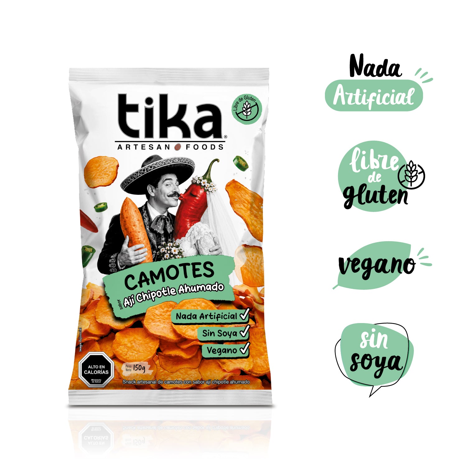 Tika Camotes Ají Chipotle Ahumado 150g x 3 unidades