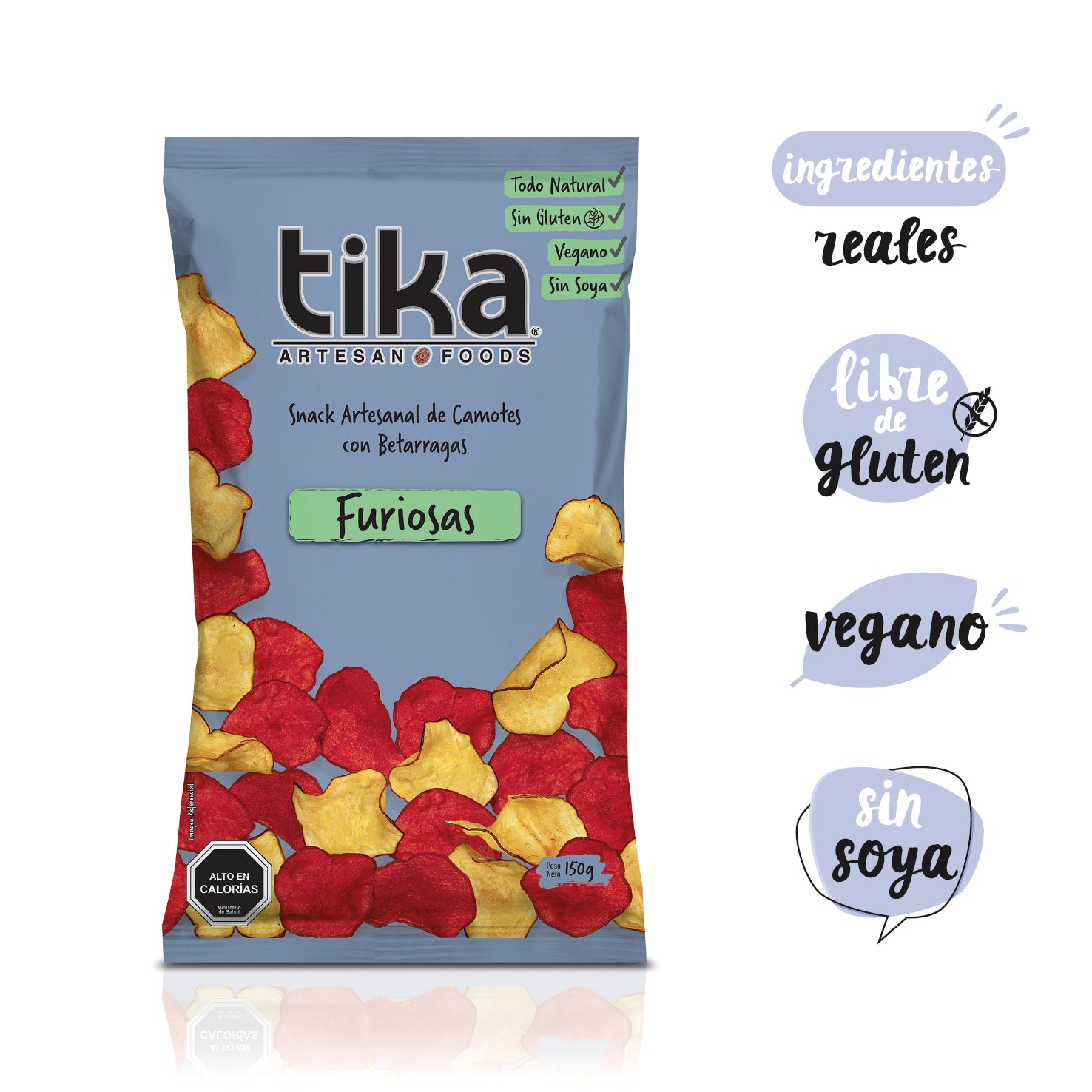 Tika Veggie Chips Furiosas 150g x 14 unidades