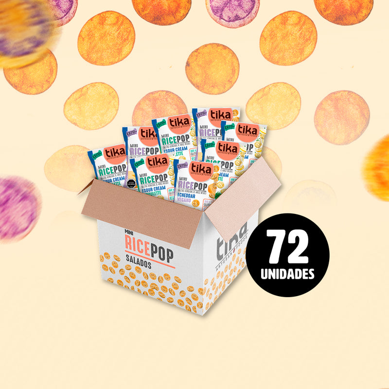 25% DCTO - Pack 72 Tika Mini Rice Pop Salados