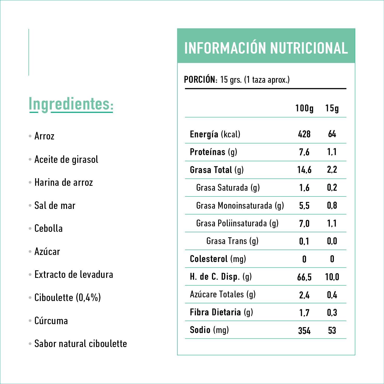 Tika Mini Rice Pop Sour Cream Ciboulette 110g