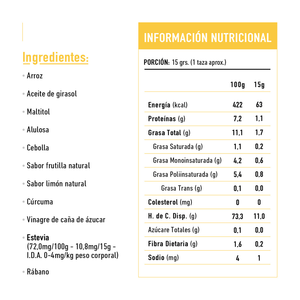 Tika Mini Rice Pop Limón Frutilla 110g